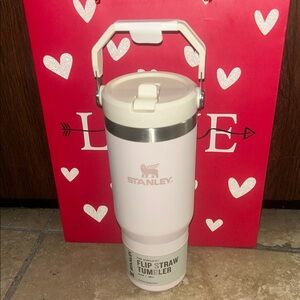 Stanley Light Pink Flip Straw Tumbler with White Lid